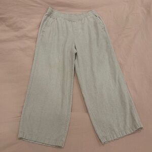 Linen Pull On Ankle Pant